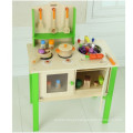 Pré escolar cozinha conjunto brinquedo educacional cozinha brinquedo madeira cozinha conjunto brinquedo para crianças